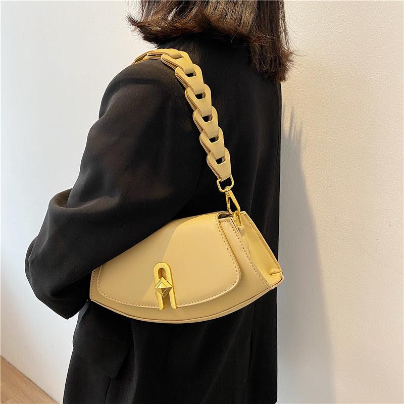 Woven PU dumpling shoulder bag, view 2 - MRSLM