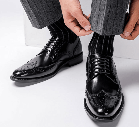 Men's British leather dress shoes, view 2 - MRSLM