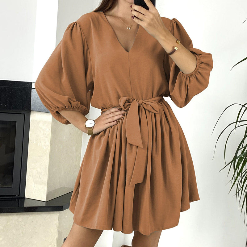 Women's short loose summer dress, view 5 - MRSLM