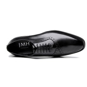 Men's carved pointed dress shoes, view 6 - MRSLM