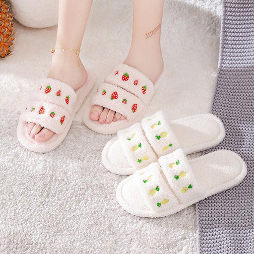 Home indoor plush slippers - MRSLM
