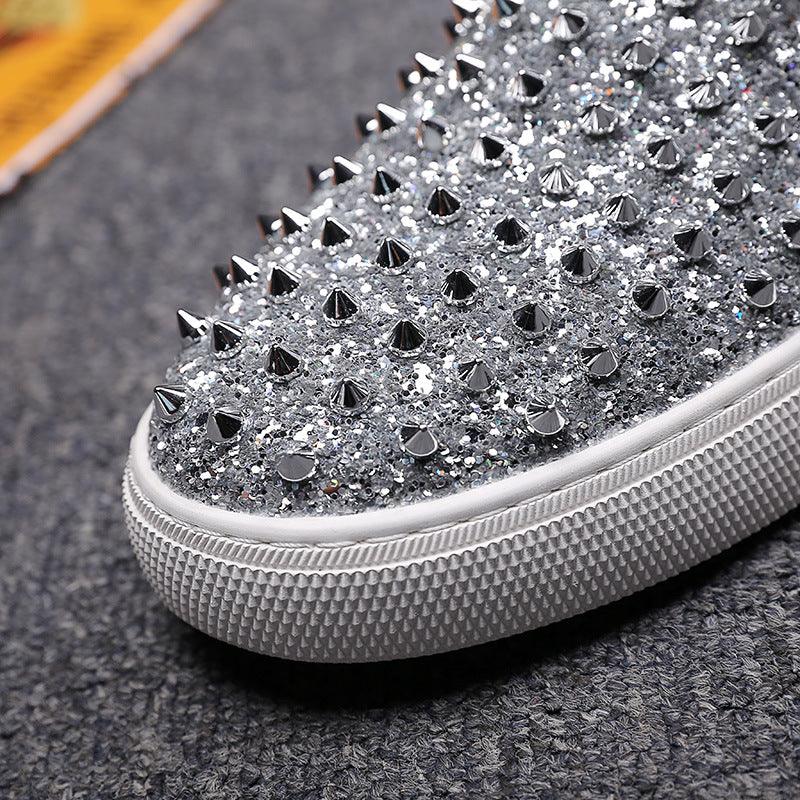 men's slip-on high-top leather shoes, view 3 - MRSLM