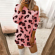 fashion print dress with long-sleeved shirt, view 6 - MRSLM