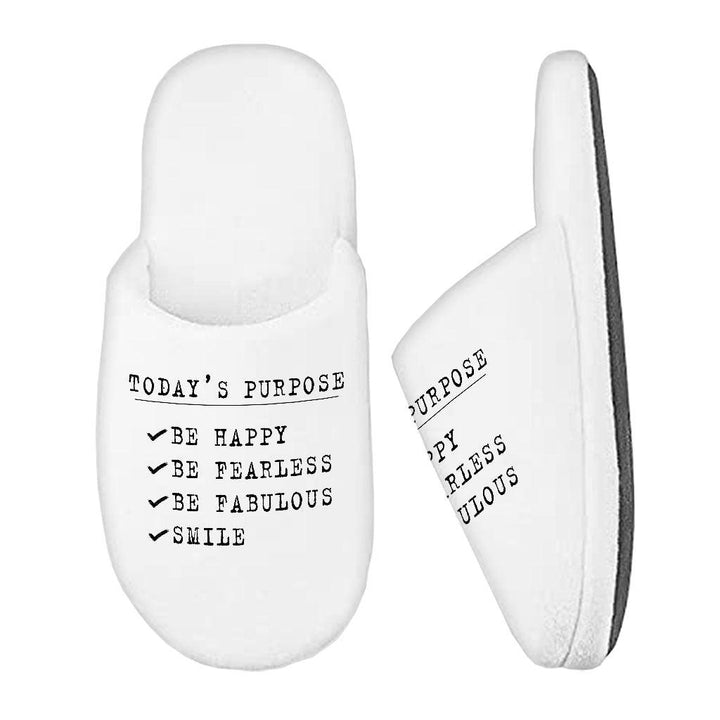 Today's Purpose Memory Foam Slippers - Quote Slippers - Graphic Slippers - MRSLM