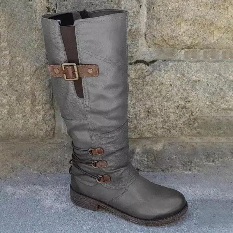 flat-bottomed plus size martin boots, view 3 - MRSLM