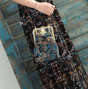 Fabric crossbody phone bag butterfly flowers, view 6 - MRSLM