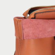 retro cowhide bucket shoulder bag, view 7 - MRSLM