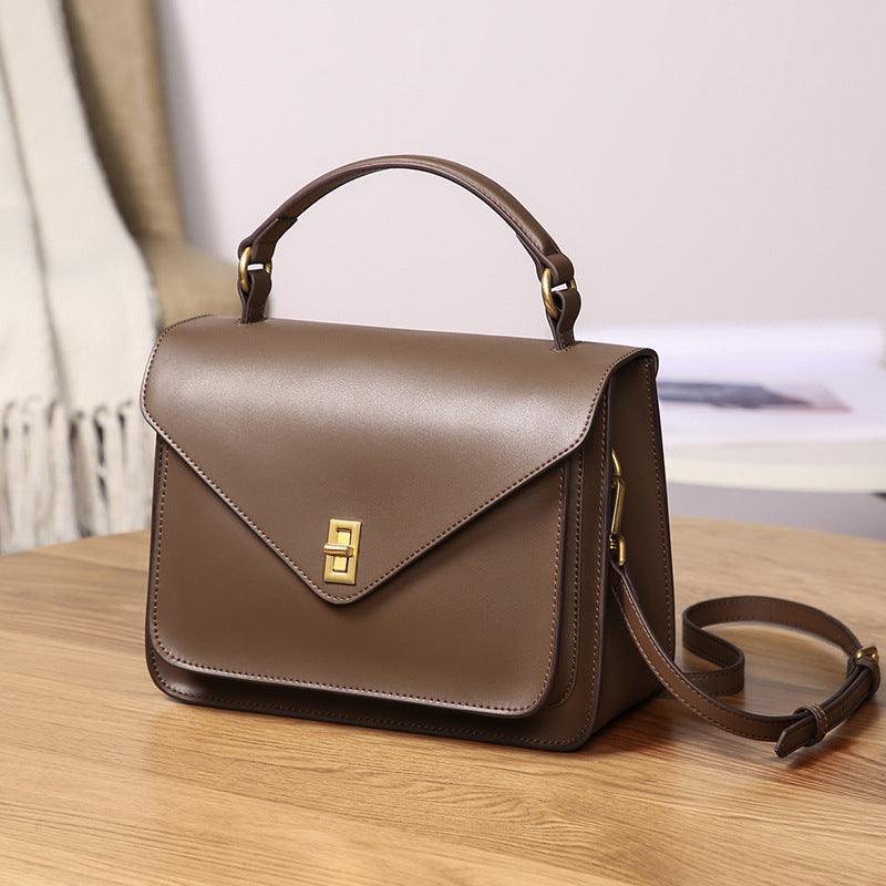 retro leather handbag for women, view 5 - MRSLM