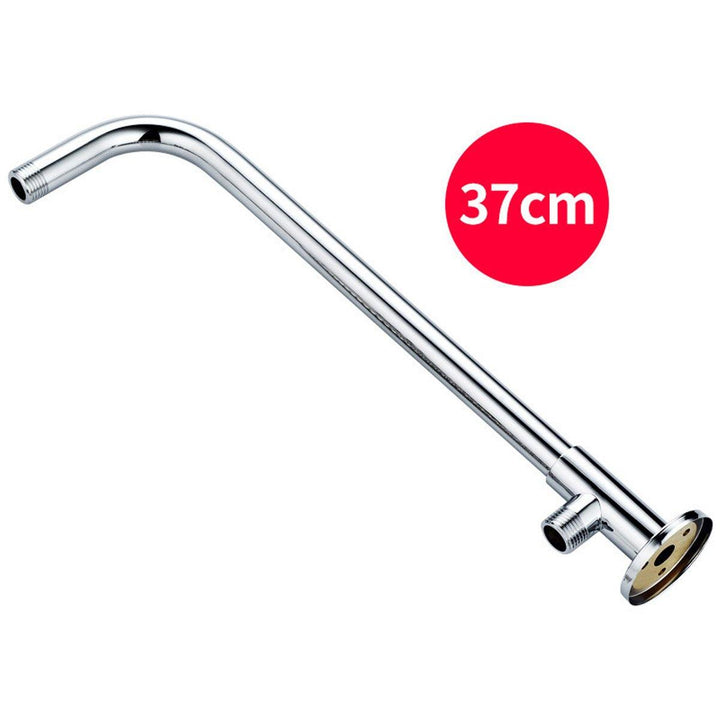37cm/48cm Rain Shower Head Wall Arm Stainless Steel Extension Water Pipe with Base Mount - MRSLM
