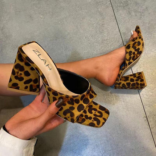 Women's chunky heel square toe shoes, view 4 - MRSLM