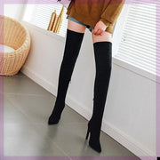 Women's over-the-knee suede boots, view 3 - MRSLM