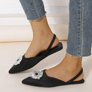 closed-toe half slippers with rhinestones, view 2 - MRSLM