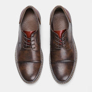 summer retro large size pu leather shoes - MRSLM
