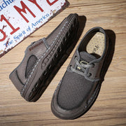 Men's summer hollow leather casual shoes, view 4 - MRSLM