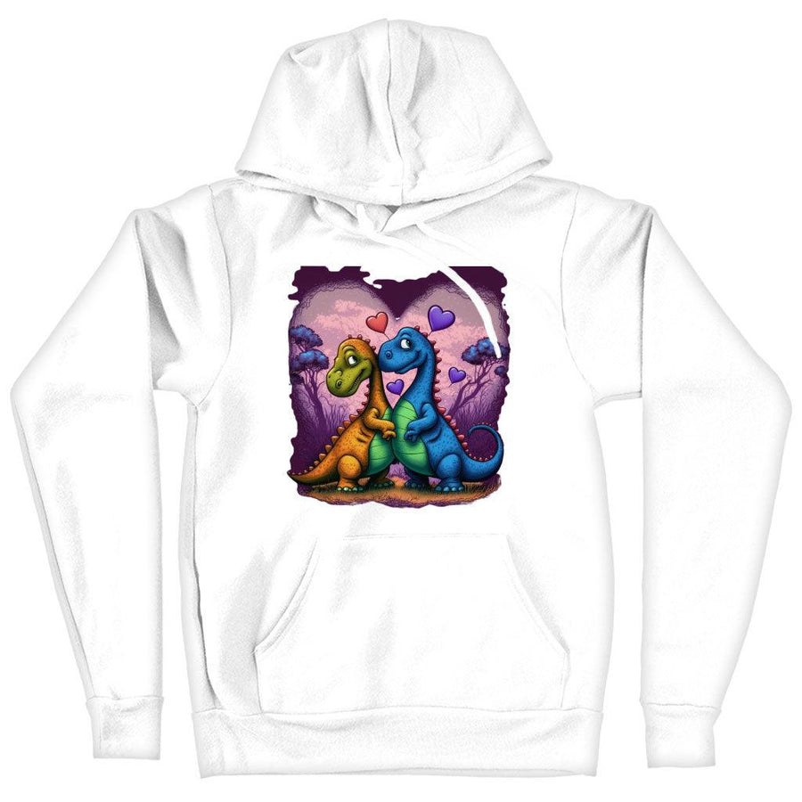 Love Hooded Sweatshirt - Dinosaur Hoodie - Colorful Hoodie - MRSLM