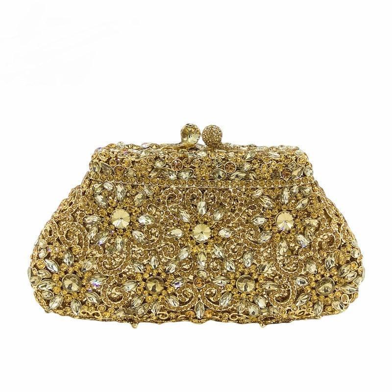 Shell Type Metal Diamond Women's Evening Bag