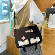 color-contrast messenger shoulder bag, view 7 - MRSLM