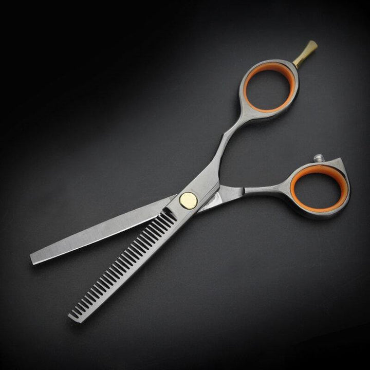 5.5 inch Cutting Thinning Styling Tool Hair Scissors Stainless Steel Salon Hairdressing Shears Regular Flat Teeth Blades - MRSLM