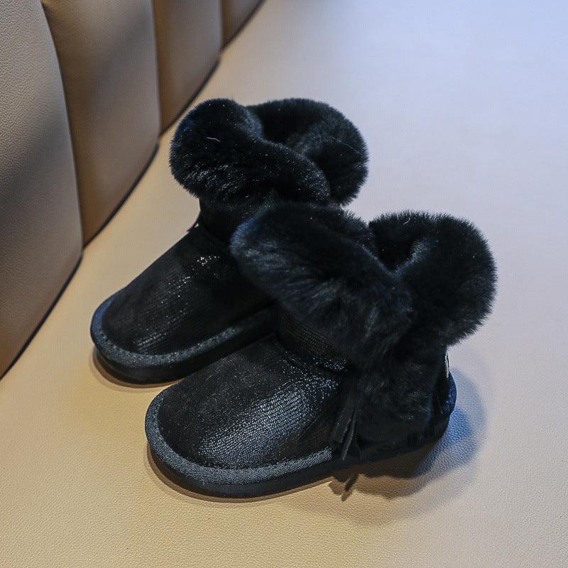 Girls' winter plush thick cotton boots - MRSLM