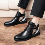 Men's retro short flat boots - MRSLM