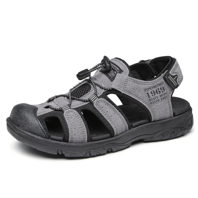 Men's suede platform sandals, view 3 - MRSLM