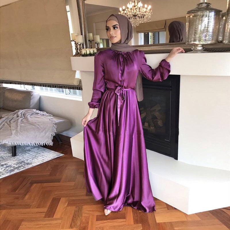 Modest long abaya maxi dress - MRSLM