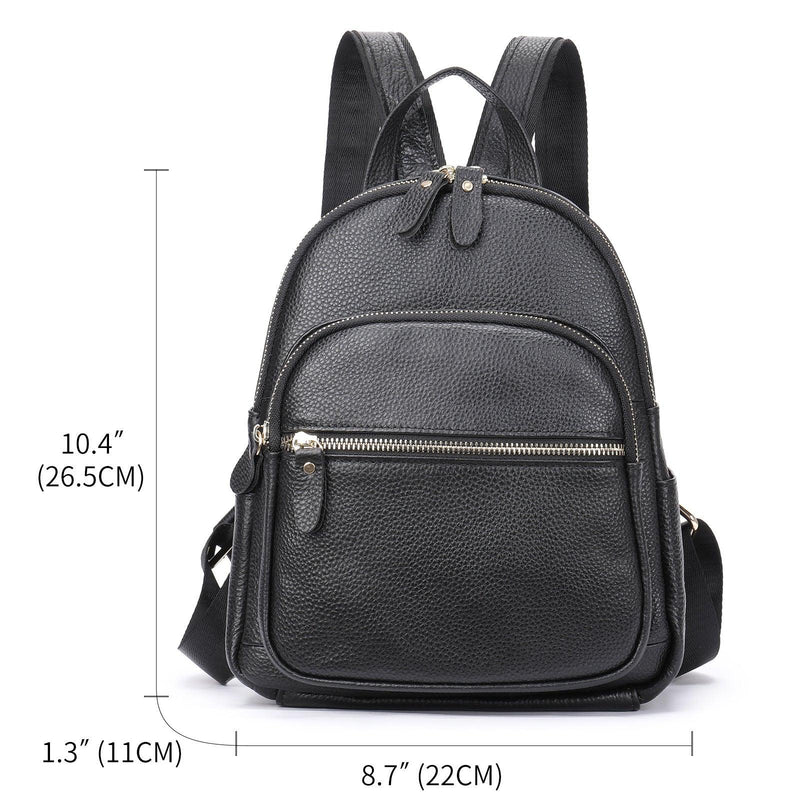 soft cowhide leather women's backpack, view 5 - MRSLM