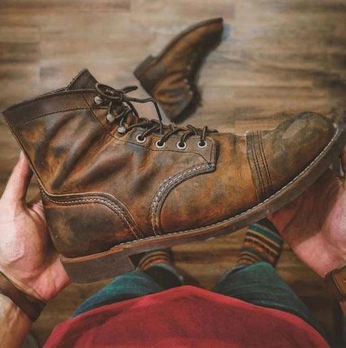 Winter Thick Heel Men's Martin Boots | Round Toe Thickened Boots