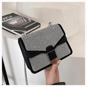 diamond chain small square shoulder bag, view 7 - MRSLM
