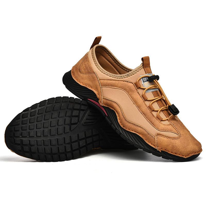 men's low-top cowhide sports casual shoes, view 3 - MRSLM
