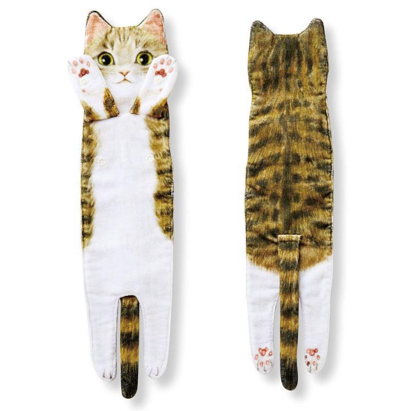 cat shape hand towel, view 6 - MRSLM