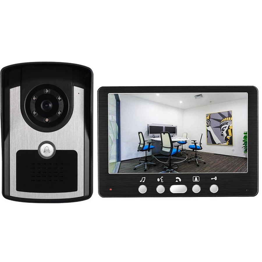 ENNIO 815FC11 7 inch Door Video Phone 1 Monitor 1 Outdoor Doorbell HD Camera Infrared Night Vision System - MRSLM