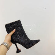 Women's high heel pointed toe ankle boots, view 6 - MRSLM