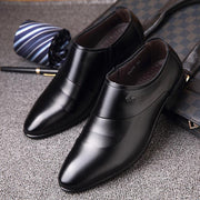 men's breathable business leather shoes, view 3 - MRSLM