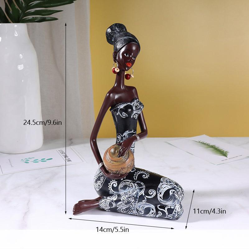 Retro African Resin Craft Ornament - MRSLM