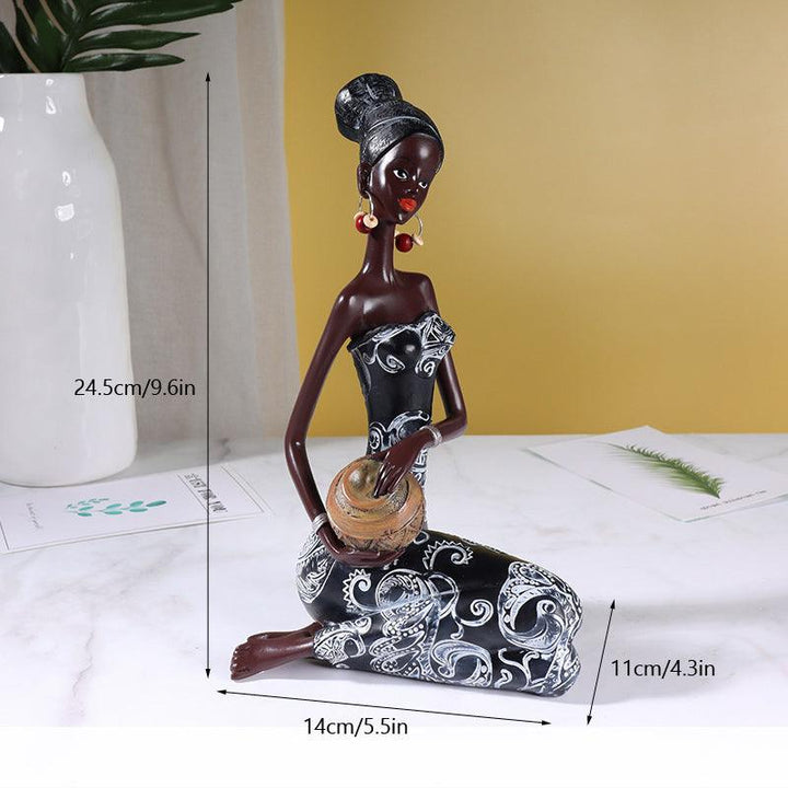 Retro African Resin Craft Ornament - MRSLM