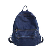 denim student schoolbag, view 4 - MRSLM