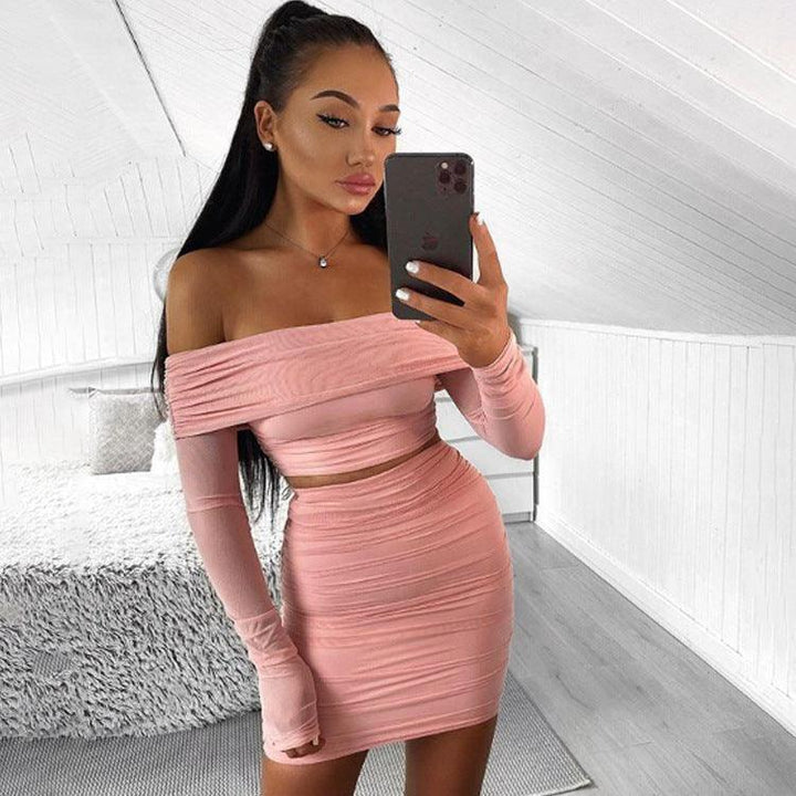 New Sexy Pleated One Shoulder Skirt - MRSLM