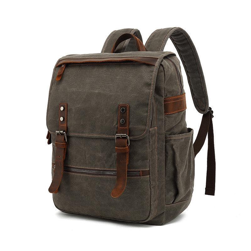 Student canvas book backpack, view 4 - MRSLM
