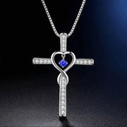 gold-plated zircon pendant necklace, view 2 - MRSLM