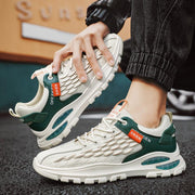 men's fish scale flying woven running shoes, view 4 - MRSLM
