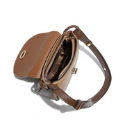 crossbody half round lock flap bag, view 2 - MRSLM