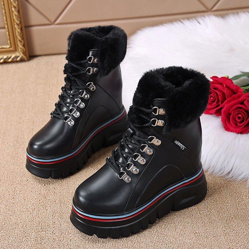Casual thick sole round toe boots - MRSLM