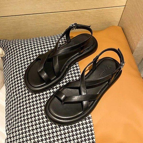 soft sole flat platform roman sandals - MRSLM