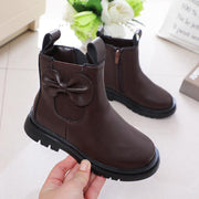 Mid-tube British style faux leather boots, view 2 - MRSLM