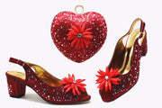 large size short heel fish mouth sandals with bag, view 4 - MRSLM