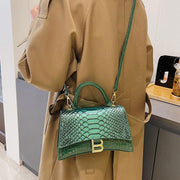 Women's Snake Pattern B Word Handbag - MRSLM