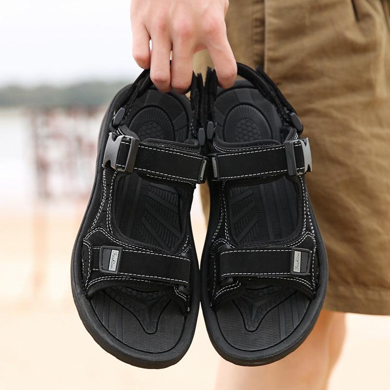 Men's flat beach sandals, view 5 - MRSLM