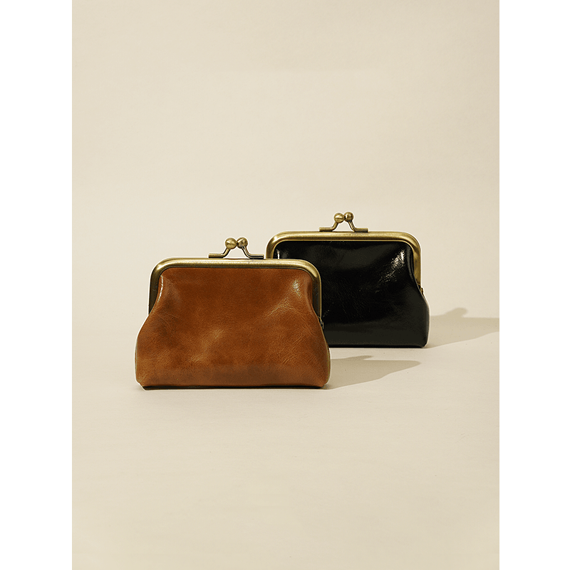Retro leather mini coin purse, view 2 - MRSLM