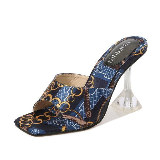 Candy color crystal heel plus size sandals, view 4 - MRSLM